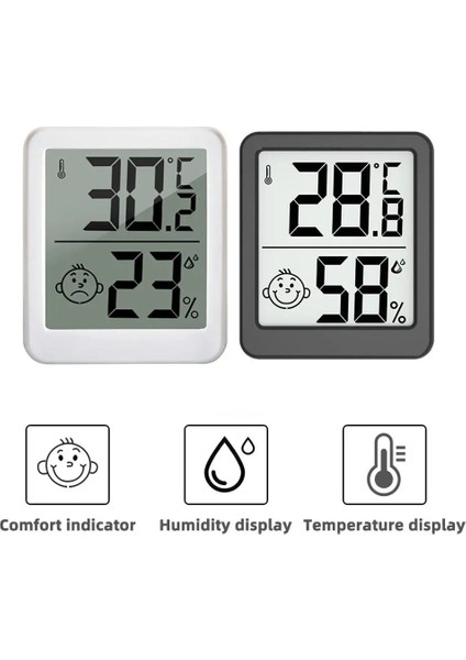 Siyah Stil LCD Dijital Termometre Higrometre Kapalı Oda Elektronik Sıcaklık Nem Ölçer Sensör Ölçer Hava Istasyonu (Yurt Dışından) indirimleri