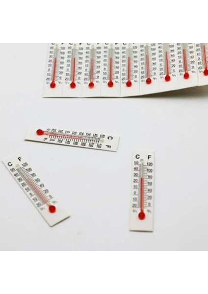 8.5cmx1.5cm Stil Yeni Tasarım Minyatür Kağıt Karton Termometre Kapalı Açık Bahçe Ev Garaj Ofis Odası Sıcaklık Ölçüm Aracı (Yurt Dışından) fırsatları