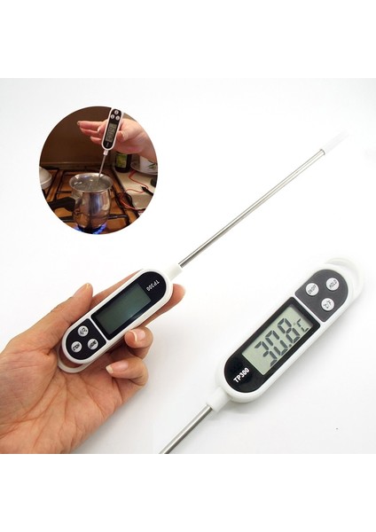 Dijital Mutfak Gıda Termometresi Ev Et Su Süt Pişirme Gıda Sondası Barbekü Elektronik Fırın Termometresi Mutfak Aletleri (Yurt Dışından)