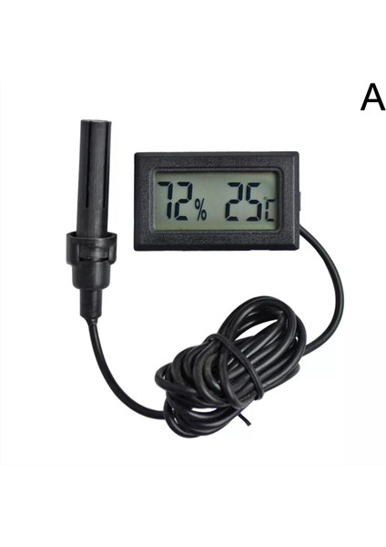 Siyah Stil Mini LCD Termo-Higrometre Kapalı Dijital Sıcaklık Termostat Sensörü Nem Ölçer Mini Termometre Dijital Termometre (Yurt Dışından)