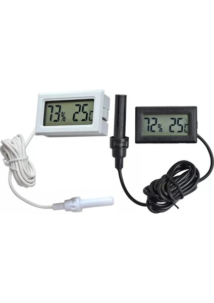 Siyah Stil Mini LCD Termo-Higrometre Kapalı Dijital Sıcaklık Termostat Sensörü Nem Ölçer Mini Termometre Dijital Termometre (Yurt Dışından)