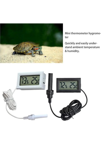 Siyah Stil Mini LCD Termo-Higrometre Kapalı Dijital Sıcaklık Termostat Sensörü Nem Ölçer Mini Termometre Dijital Termometre (Yurt Dışından)