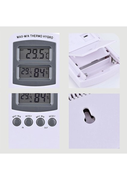Ev Yatak Odası Bebek Odası Monitörü Için Kapalı Açık Termometre Higrometre Powered Ev (Yurt Dışından) modelleri