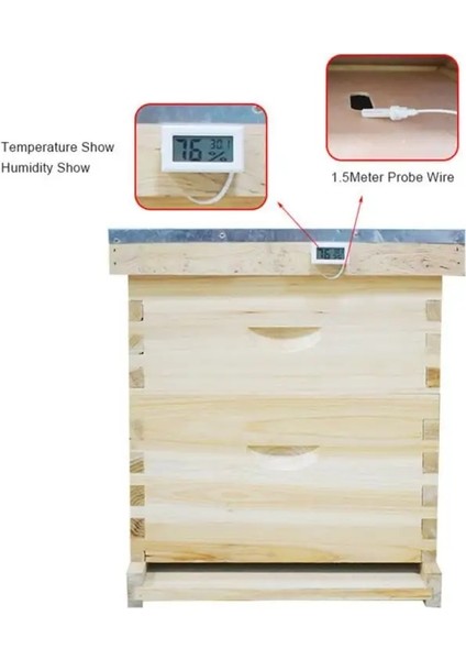 Siyah Stil Kullanışlı Termometre Sıcaklık Kapalı Gömülü Prob Ölçer Mini LCD Dijital Sıcaklık ve Nem Ölçer Higrometre (Yurt Dışından) fırsatları