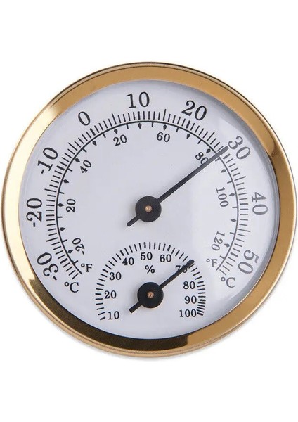Altın Tarzı Mini Duvara Monte Termometre Higrometre Analog Humidityit Iklim Dışında Ev Ofis Sıcaklık Ölçüm Aracı Için (Yurt Dışından)