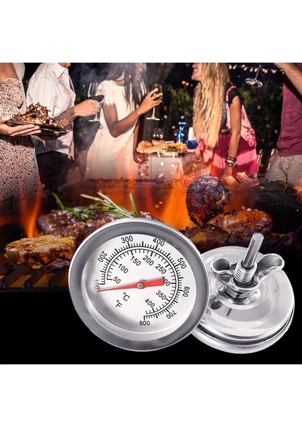 1 Adet Tarzı Paslanmaz Çelik Barbekü Sigara Içen Çukur Bimetalik Izgara Termometre Sıcaklık Ölçer Çift Ölçer ile 500 Derece Uygun Pişirme (Yurt Dışından) fiyatları