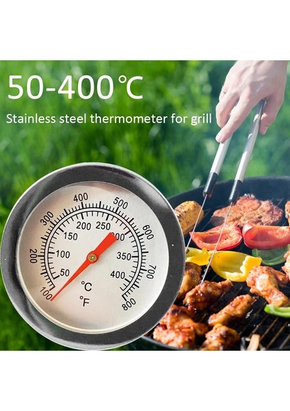 1 Adet Tarzı Paslanmaz Çelik Barbekü Sigara Içen Çukur Bimetalik Izgara Termometre Sıcaklık Ölçer Çift Ölçer ile 500 Derece Uygun Pişirme (Yurt Dışından) fırsatları