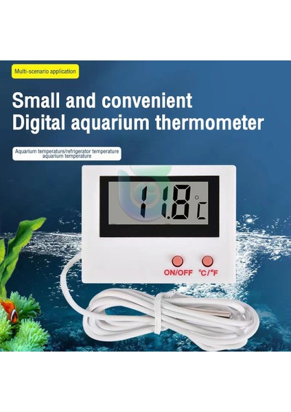 Yeni Mini LCD Dijital Prob Sensörü Termometre Su Deposu Yüzme Havuzu Buzdolabı Akvaryum Şarap Mahzeni Termometre Ölçer (Yurt Dışından)