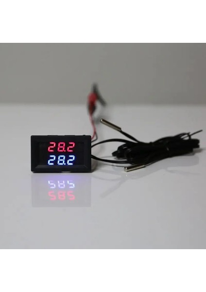 Çift Ekran Dc Termometre W 2 Ntc Su Geçirmez Sıcaklık Sensörü 12V 24V 72V Araba Motosiklet (Yurt Dışından)