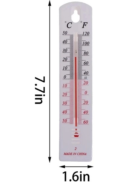Bir Stil Dikey Termometre Duvar Sıcaklık Ölçer Monitör Ev Kapalı Açık Higrometre Termometre Ev Termometresi 1 Adet (Yurt Dışından)