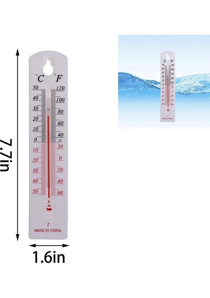 Bir Stil Dikey Termometre Duvar Sıcaklık Ölçer Monitör Ev Kapalı Açık Higrometre Termometre Ev Termometresi 1 Adet (Yurt Dışından)