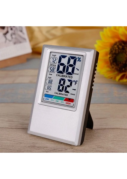 Desen1 Stili Elektronik Dijital Nem Termometresi ， Iç Mekan Dış Mekan Masaüstü Sensörü Hava Istasyonu ， Monitör Iklimi (Pilsiz) (Yurt Dışından)