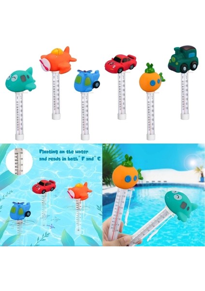 Tren Tarzı E56C Yüzen Havuz Termometresi Karikatür Uçak Açık Kapalı Yüzme Havuzları Için Dize ile Su Sıcaklığı Kolay Okunur (Yurt Dışından) fiyatları
