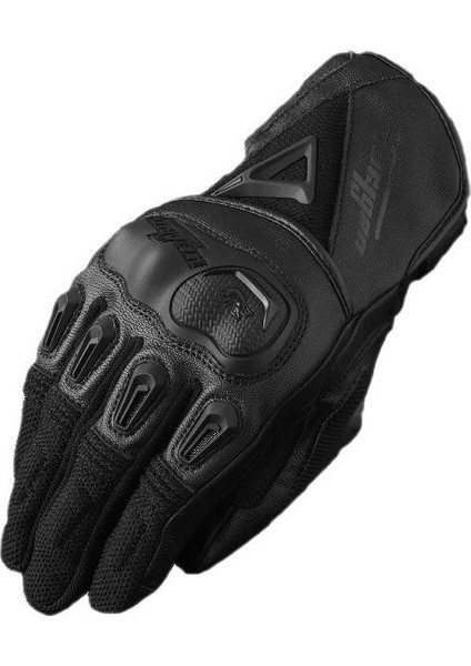 Volt Yazlık Deri Motosiklet Eldiveni Siyah