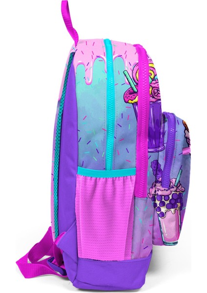 Kids Pembe Mor Milkshake Dondurma Desenli Okul Sırt Çantası 23749