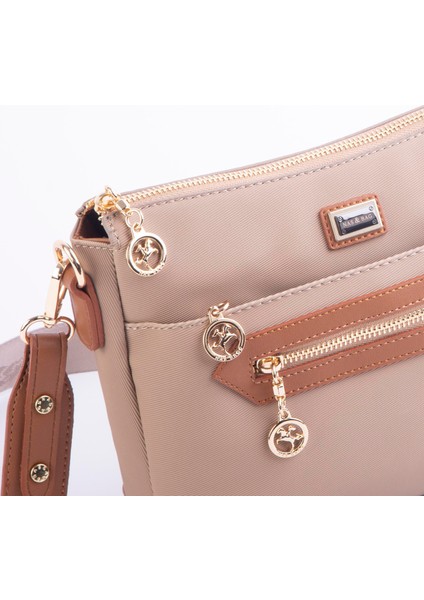 Kadın Postacı Çapraz Çanta Vizon Taba Karaca (En 25 cm ;boy 22 cm )