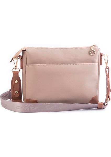Kadın Postacı Çapraz Çanta Vizon Taba Karaca (En 25 cm ;boy 22 cm )
