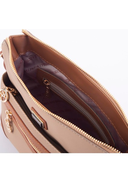 Kadın Postacı Çapraz Çanta Vizon Taba Karaca (En 25 cm ;boy 22 cm )