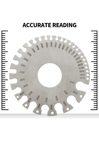 Flyeer Kaynak Ölçer Seti Islak Film Tarak Tel Sac Kalınlığı Ölçer Yuvarlak Tel Kablo Sac Ölçer (Yurt Dışından)