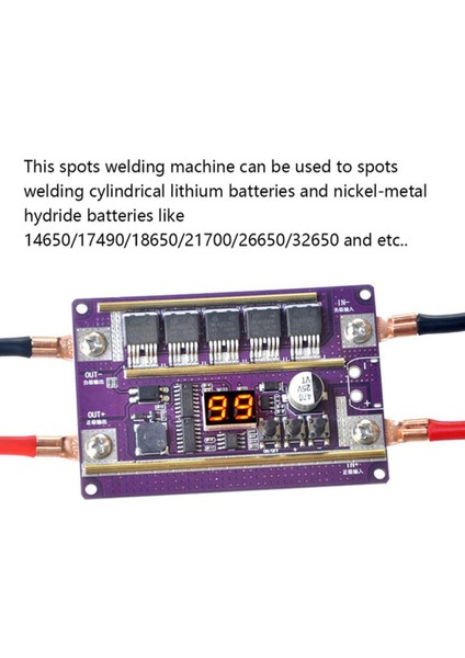 Jaerbee 99 Ayarlanabilir Mini Nokta Kaynak Makinesi Dişlileri Kaynak Için Kontrol Panosu 18650 /0.05-0.3mm Nikel Levha (Yurt Dışından)
