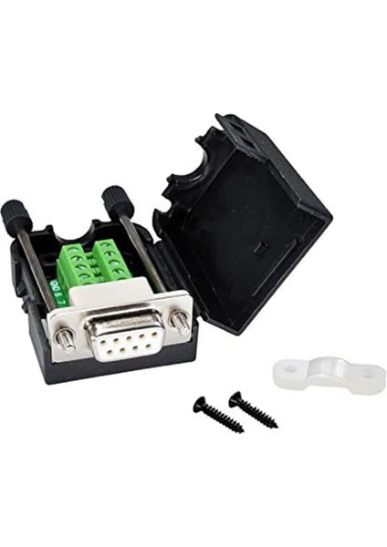 RS232 D-Sub Seri - 9pin Port Adaptörü-1 * Db9 Dişi Lehimsiz Konnektörler 1 * Db9 Erkek Lehimsiz Konnektörler-Siyah (Yurt Dışından)