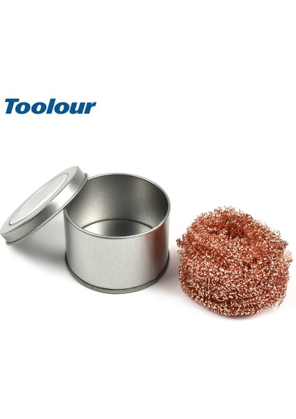 Toolour Elektrikli Havya Ucu Temizleyici Temizleme Çelik Tel Standı ile Yardımcı Kaynak Aksesuarları Tamir Lehim Aracı (Yurt Dışından)