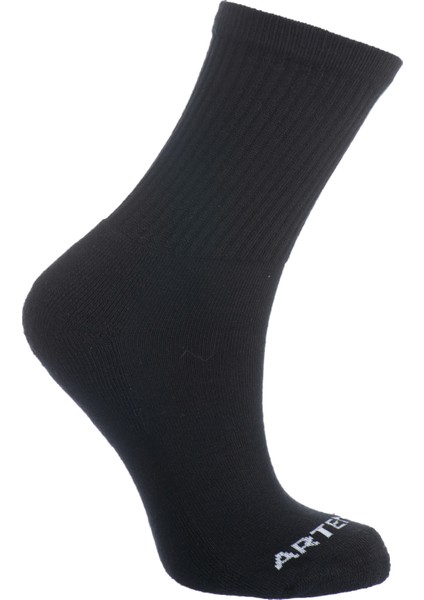 Artengo Tenis Çorabı - Yüksek Konç - Unisex - 3 Çift - Siyah - RS 100 fırsatları