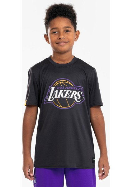 Tarmak Çocuk Basketbol Tişörtü - Siyah - TS 900 NBA Lakers fiyatları