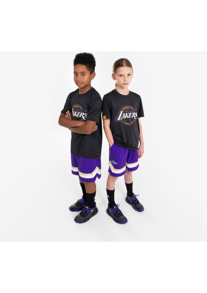 Tarmak Çocuk Basketbol Tişörtü - Siyah - TS 900 NBA Lakers modelleri