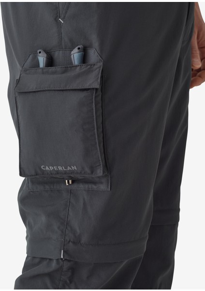 Caperlan Erkek Modüler UV Korumalı Balıkçı Pantolonu - Balıkçılık - Gri - FT 500