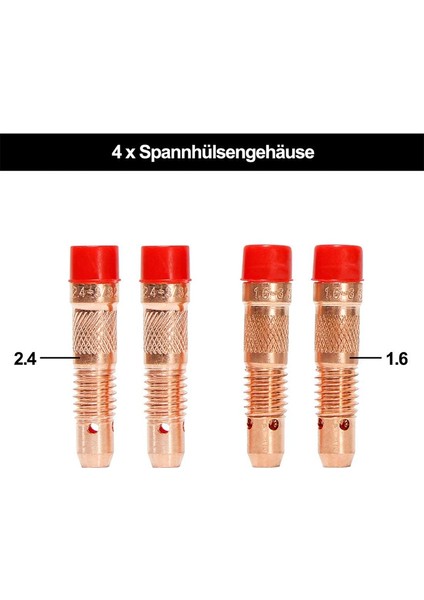 Tıg Kaynak Aksesuarları Seti, Adaptör Kılıfları+ Muhafaza+ Seramik Nozullar+ Wp-26 Tıg Kaynak Torcu Için Tungsten Elektrotlar (Yurt Dışından)