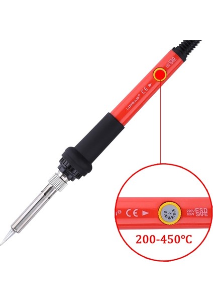 Ayarlanabilir Sıcaklık Elektrikli Havya 220V 60W Soldeerbout Ferro De Solda Kaynak Lehim Bga Istasyonu Rework Araçları (Yurt Dışından)