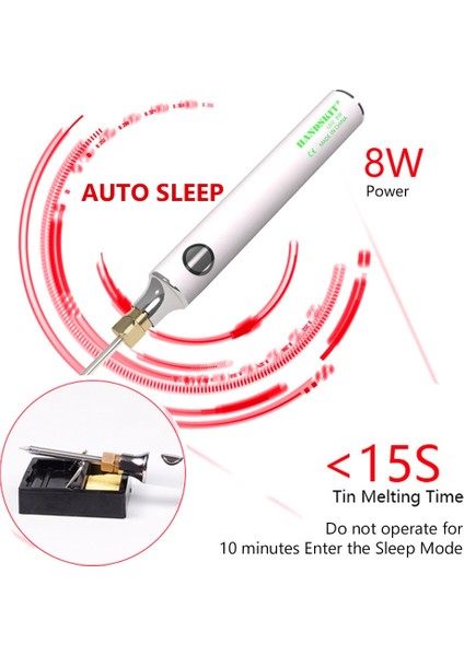 Handskıt USB Havya 5 V 8 W Ayarlanabilir Sıcaklık Elektrikli Havya Kiti Standı ile Havya Teli (Yurt Dışından) modelleri