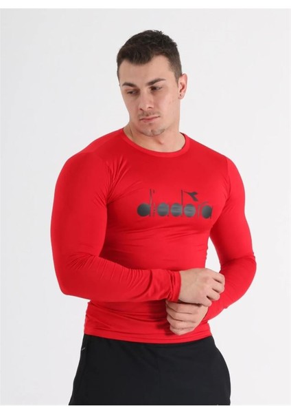 Soloben - Erkek Kırmızı Uzun Kollu Spor T-Shirt - Tsrt-Zn fiyatları