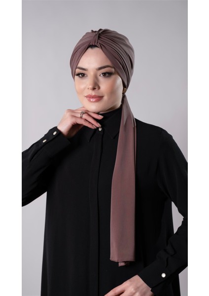 Vizon Pratik Hazır Geçmeli Tesettür Bone Sandy Kumaş Atkılı 2204_10