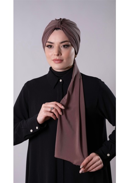 Vizon Pratik Hazır Geçmeli Tesettür Bone Sandy Kumaş Atkılı 2204_10