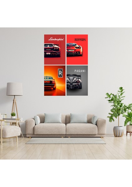 Süper Otomobil Poster Seti