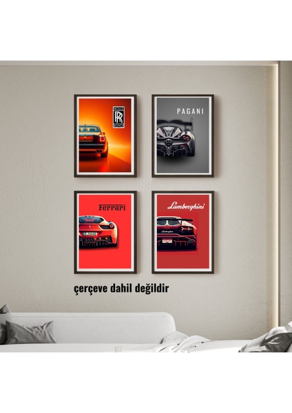 Süper Otomobil Poster Seti