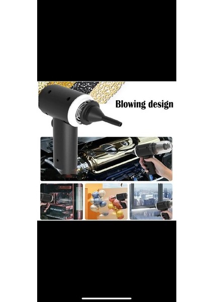 9000PA Kablosuz Araba Elektrikli Süpürge USB Şarj 1200MAH Taşınabilir Temizlik Aletleri Mini Islak ve Kuru Elektrik Süpürgesi Ev