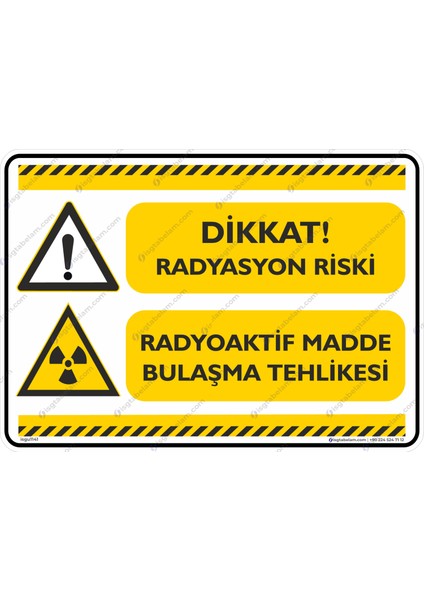 Dikkat Radyasyon Riski Radyoaktif Madde Bulaşma Tehlikesi
