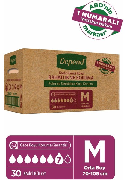 Emici Külot Kadın Orta Boy 10 Lu x 3 Adet