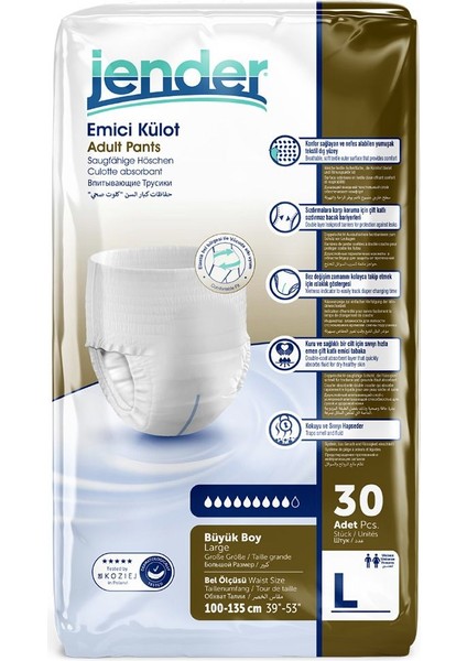 5,5 Damla Emici Külot Büyük Boy Large 30 Adet