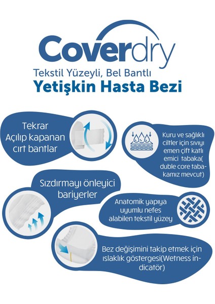 Belbantlı Hasta Bezi Large 30 Adet