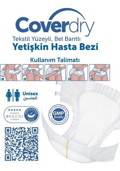 Belbantlı Hasta Bezi Large 30 Adet