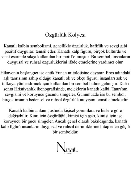 Özgürlük Kolyesi Kadın Çelik Kolye