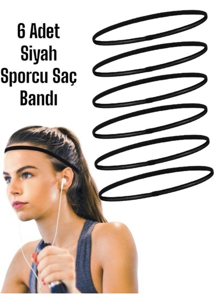 6'lı Sporcu Saç Bandı - Yoga Saç Bandı - 6'lı Paket