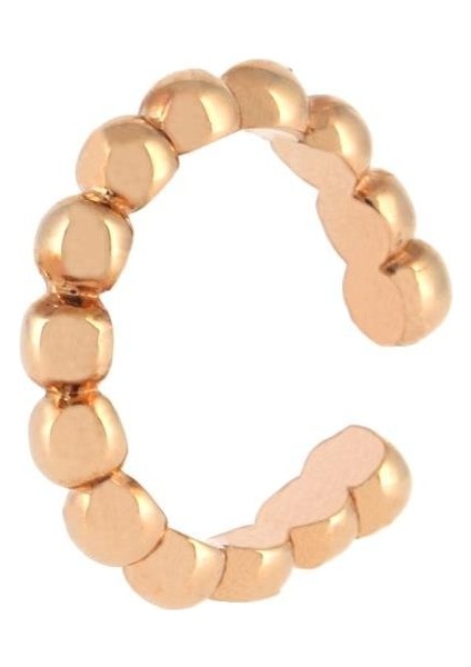 925 Ayar Gümüş Taşsız Oval Tasarım Kıkırdak Küpe