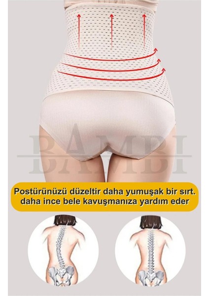 3 Kademe Agraf Kancalı, Bel Inceltici, Sıkılaştırıcı, Doğum Sonrası, Toparlayıcı Lohusa Korse