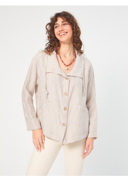 Kendinden Dokulu Rahat Form Ceket 68254