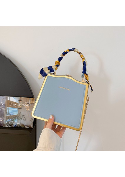 Kadınlar Için Ipek Eşarp El Zinciri Omuz Crossbody Çanta (Yurt Dışından)